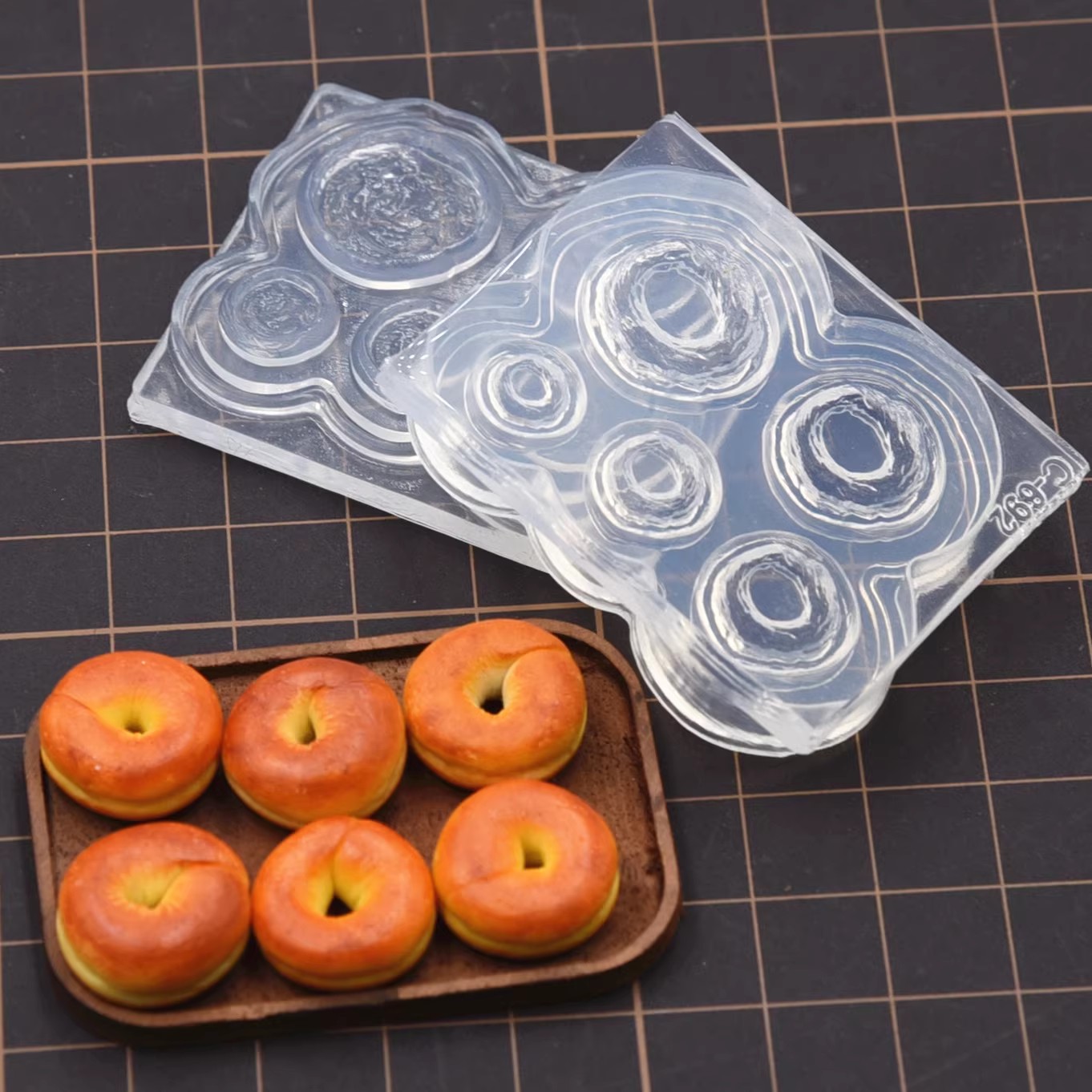 Donut Mold Silicone - Argila de polímero mini 3d bagel