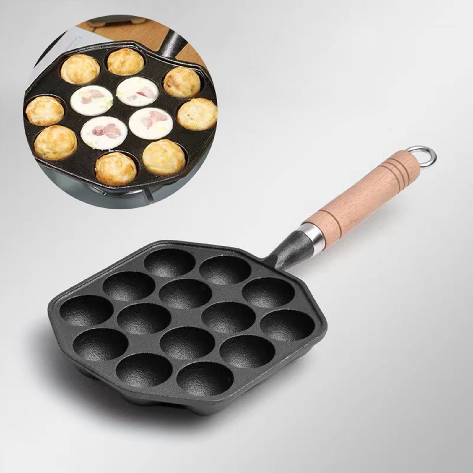 Panela de ferro fundido antiad - Takoyaki Grill Plate avaliação e preço