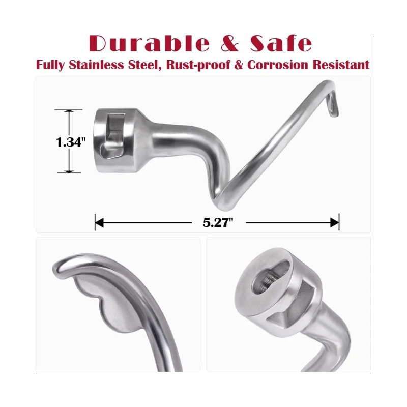 Gancho Espiral de Aço Inoxidáv - Kitchenaid Mixer Hand Mixer avaliação e preço