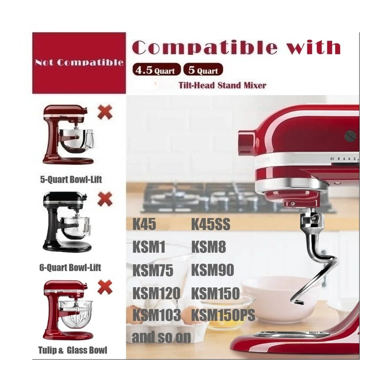 Gancho Espiral de Aço Inoxidáv - Kitchenaid Mixer Hand Mixer avaliação e preço
